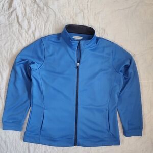 Pebble Beach Women's Full Zip Contrast Zipper Jacket Size XL